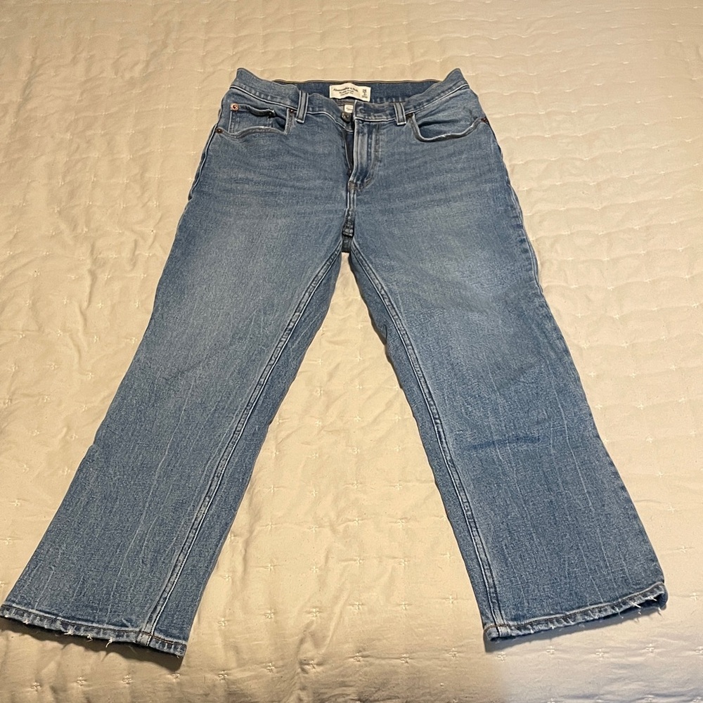 Abercrombie & Fitch Medium Blue Wide Leg Jeans